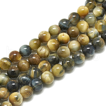 Natural Tiger Eye Beads Strands G-S300-10mm-107A-1