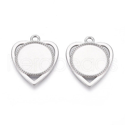 304 Stainless Steel Pendant Cabochon Component STAS-N114-05P-1