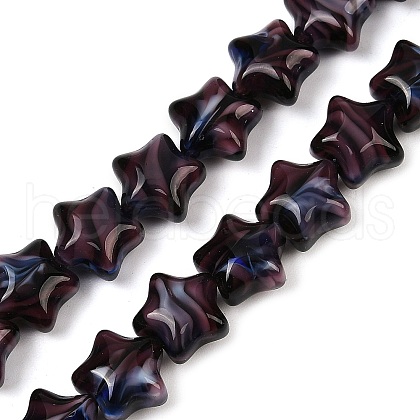Handmade Millefiori Glass Beads Strands LAMP-H067-01K-1