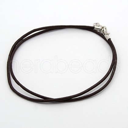 Leather Cord Necklace Making MAK-F002-09-1