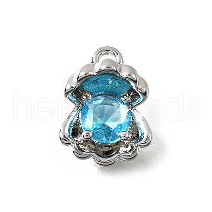 Brass Pave Cubic Zirconia Charms KK-C096-15P-02-1