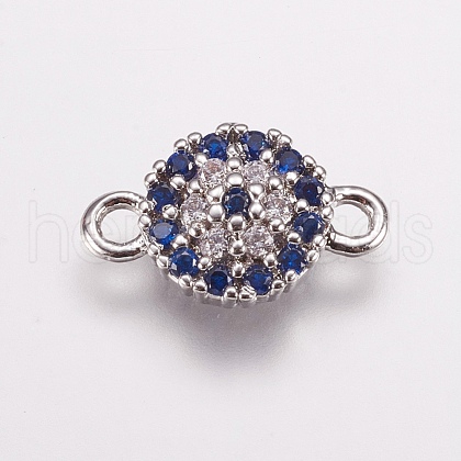 Brass Micro Pave Cubic Zirconia Links ZIRC-E143-47P-1
