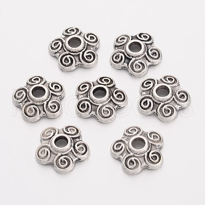 Tibetan Style Alloy Bead Caps EA478Y-1
