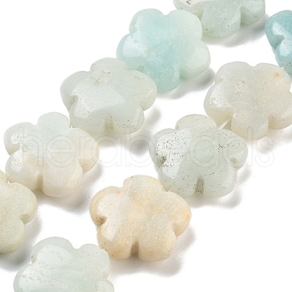 Natural Flower Amazonite Beads Strands G-F769-F01-02-1
