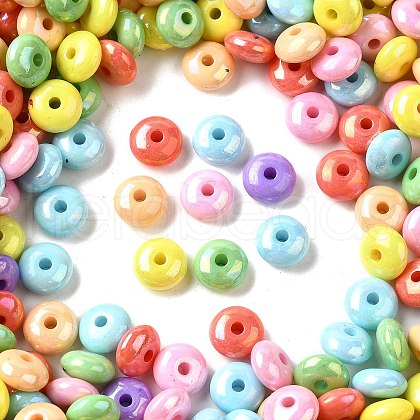 UV Plating Opaque Acrylic Beads MACR-F083-13-1