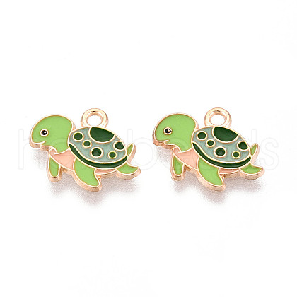 Marine Animals Alloy Enamel Pendants ENAM-T022-34E-1