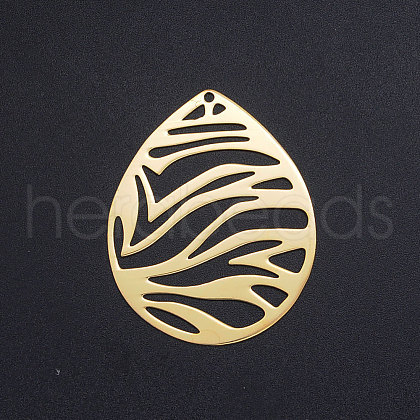 201 Stainless Steel Filigree Pendants STAS-S105-JN412-1