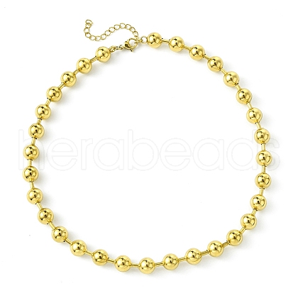 Ion Plating(IP) 304 Stainless Steel Bead Necklaces for Men Women NJEW-C053-05B-G-1