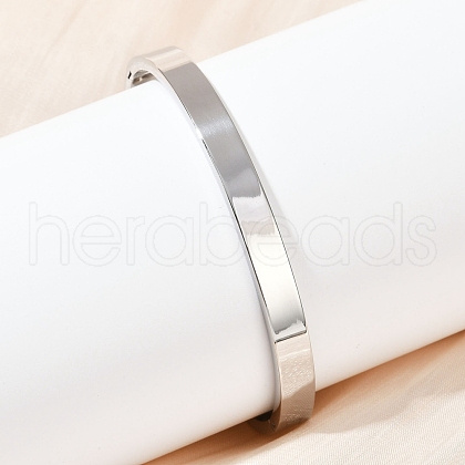 201 Stainless Steel Bangles for Women BJEW-B138-05P-1