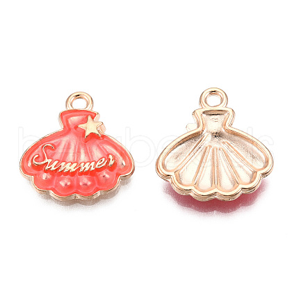 Alloy Enamel Pendants ENAM-CJC0014-03F-1