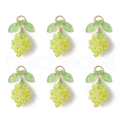 Electroplate Glass Pendants PALLOY-MZ00682-1