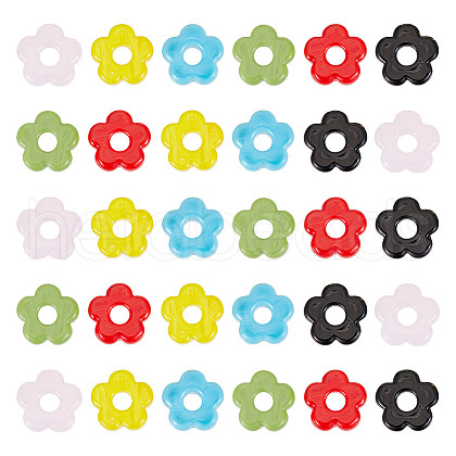 GOMAKERER 20Pcs Handmade Lampwork European Beads LAMP-GO0001-09-1