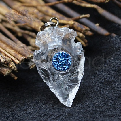 Natural Quartz Crystal Pendants PW-WG23205-01-1