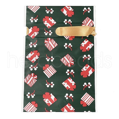 Christmas Gift Box Plastic Packing Pouches Drawstring Bags ABAG-Q053-03F-1