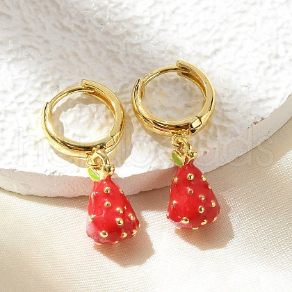 Brass Hoop Earrings EJEW-S251-04C-G-1