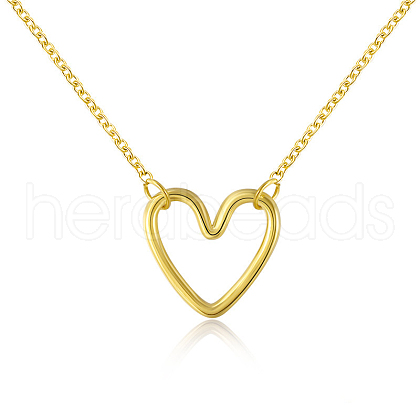 Sweet Hollow Heart 925 Sterling Silver Pendant Necklaces IZ1780-1