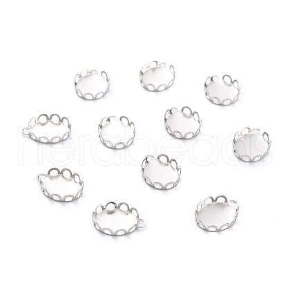 Non-Tarnish 304 Stainless Steel Charms Cabochon Settings STAS-Y001-11P-1