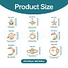 Kissitty 18Pcs 9 Style Brass Cubic Zirconia Universe Space Charms KK-KS0001-26-13