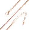 Brass Rope Chains Necklaces for Women NJEW-D302-03RG-2