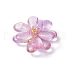 7Pcs 7 Colors Transparent Glass Pendants PALLOY-MZ00724-4