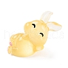 Luminous Resin Rabbit Ornament DJEW-R011-02F-1