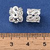 Rack Plating Brass Pave Clear Cubic Zirconia European Beads KK-M285-23S-3