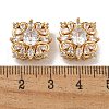 Brass Micro Pave Cubic Zirconia Beads KK-U037-03G-01-4