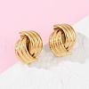 304 Stainless Steel Stud Earrings EJEW-S265-04G-2