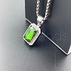 Fashionable Stainless Steel Rhinestone Pendant Necklaces FH6785-3