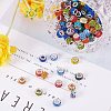 Polymer Clay Rhinestone European Beads CPDL-NB0001-07-5