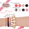   8 Styles Natural Wooden Dyed Beads and Printed Beads WOOD-PH0002-44-2