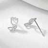 S925 Sterling Silver Flower Stud Earrings IO8237-2-3