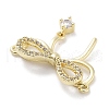 Brass Micro Pave Clear Cubic Zirconia Pendants ZIRC-L104-005G-3