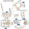   Natural Shell & Alloy Starfish Charm Bracelet & Bib Necklace & Adjustable Ring & Dangle Stud Earrings & Aligator Hair Clip & Mini Crossbody Bags SJEW-PH0001-11-3
