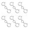 DICOSMETIC 6Pcs 925 Sterling Silver Double Spring Ring Clasps STER-DC0001-17P-1