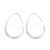 Brass Teardrop Dangle Earrings for Women EJEW-G347-02P-1