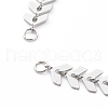 Tarnish Resistant 304 Stainless Steel Cobs Chains Bracelet Makings AJEW-JB00930-2