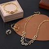 316L Surgical Stainless Steel Hexagon Link Chain Necklaces & Bracelets & Stud Earrings & Rings Sets FS-WGC2A1E-01-4