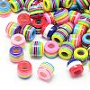 Opaque Stripe Resin European Beads RESI-S344-M-1