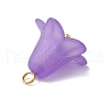 6Pcs Frosted Acrylic Flower Pendants PALLOY-JF03853-5