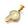 304 Stainless Steel Pendants STAS-K297-01G-P-2