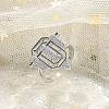 Brass Micro Pave Clear Cubic Zirconia Open Cuff Rings for Women Men KK-B124-12P-1