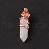 Natural Quartz Crystal Pointed Pendants G-L524-13RG-03-3