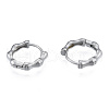 Non-Tarnish 316 Surgical Stainless Steel Bamboo Stick Hoop Earrings for Men Women EJEW-N052-12-2