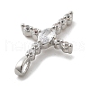 Brass Micro Pave Clear Cubic Zirconia Pendants KK-L228-01P-02-2