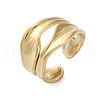 Ion Plating(IP) 304 Stainless Steel Cuff Ring X-RJEW-N038-112LG-5