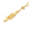 Rack Plating Brass Macrame Pouch Necklace Making for Gemstone Nuggets KK-M285-02C-G-2