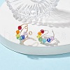 2Pcs Colorful Glass Cuff Earrings EJEW-JE05699-2