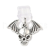 Halloween Theme Tibetan Style Alloy Charm Mobile Straps HJEW-JM03453-4