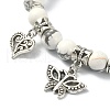 Natural Howlite Chips Stretch Bracelet BJEW-JB09598-01-2